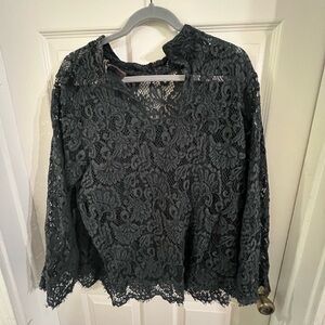 Elegant Black Lace Top